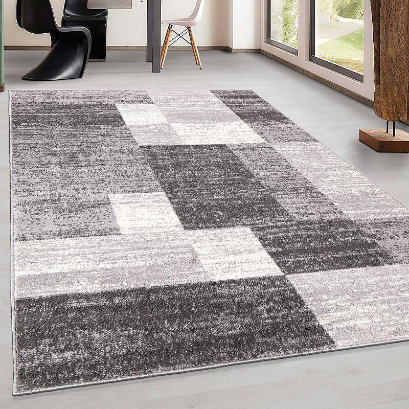 World Rug Gallery Modern Geometric Boxes Area Rug