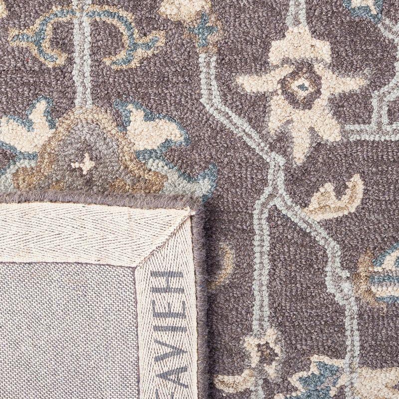 Blossom BLM217 Hand Tufted Area Rug - Dark Grey/Light Brown - 8'x10' - Safavieh.