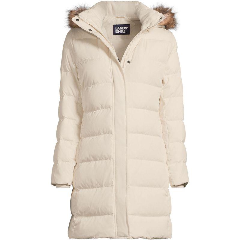 Lands' End Women's Max 600 Down Puffer Coat - X Large - Ivory Pearl