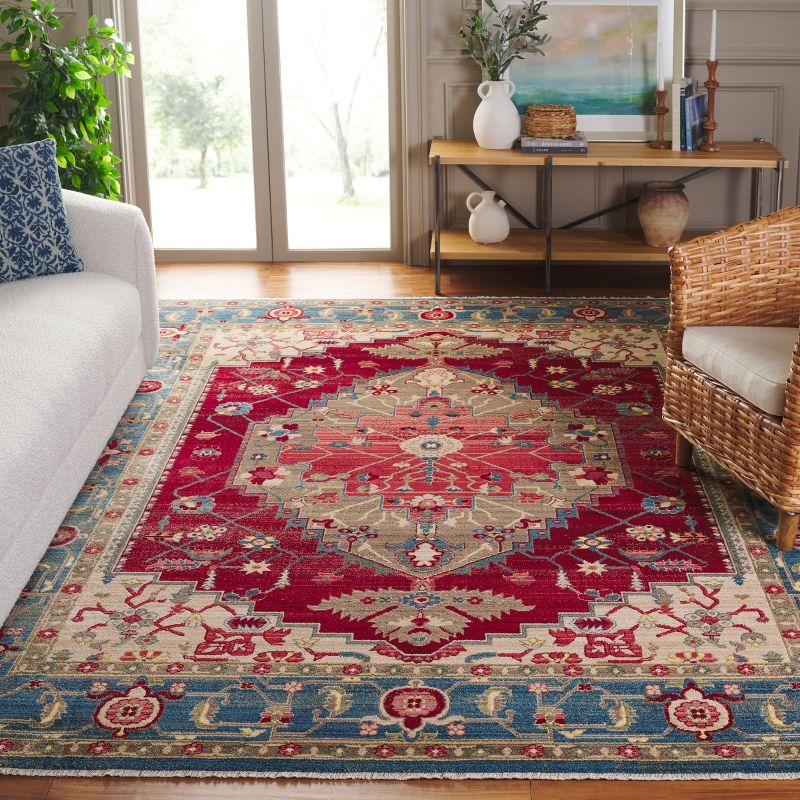 Kashan KSN306 Power Loomed Area Rug - Blue/Red - 8'x10' - Safavieh