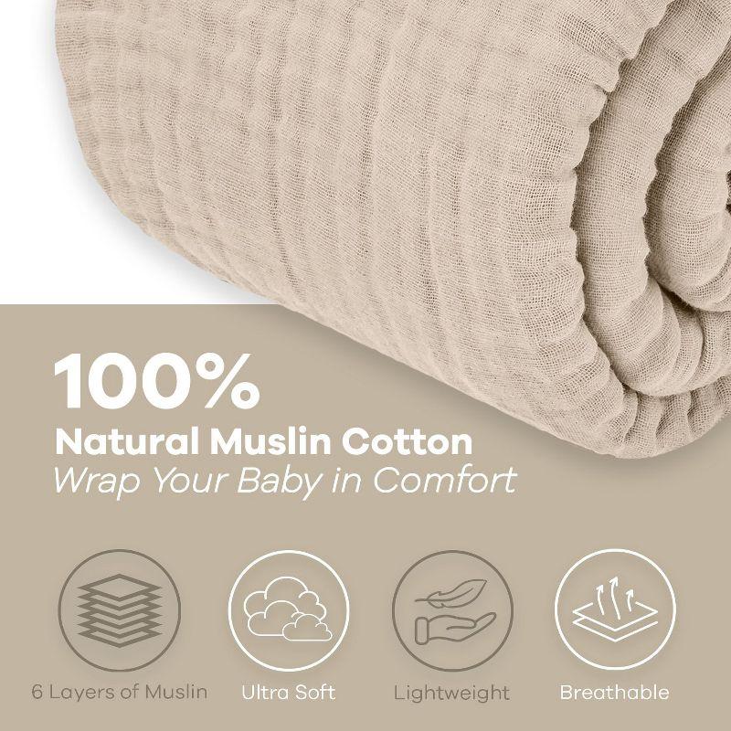 Muslin Cotton Blanket for Adults, Extra Large By Comfy Cubs