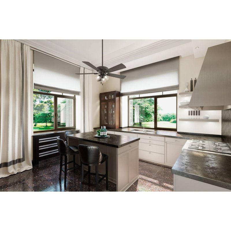 Hunter Fan 52" Crestfield 5 - Blade Modern Farmhouse Indoor Ceiling Fan with Light and Pull Chains