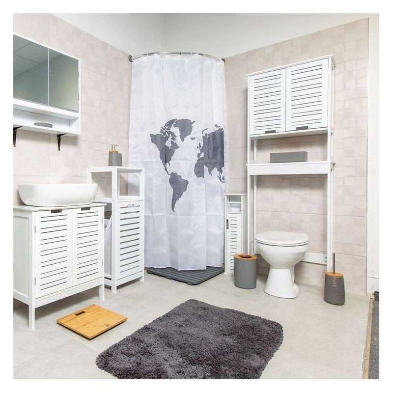 Evideco Miami White Toilet Paper Storage Cabinet with Dispenser, Compact