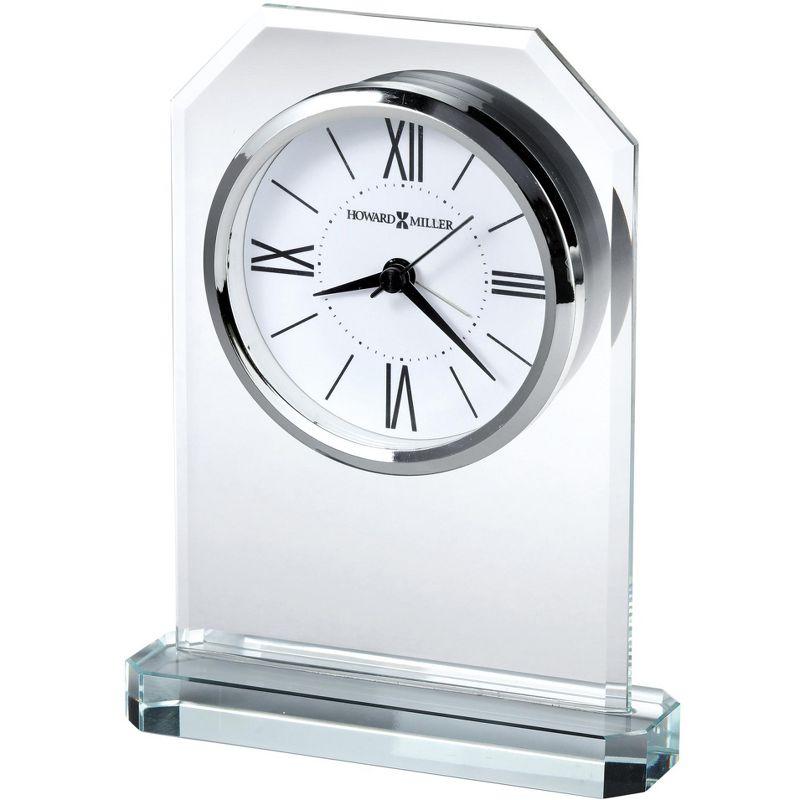 Quincy Transparent Crystal Table Clock with Roman Numerals