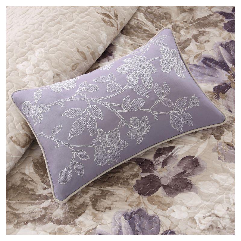 Floral 6 Piece Quilt Set with Throw Pillows