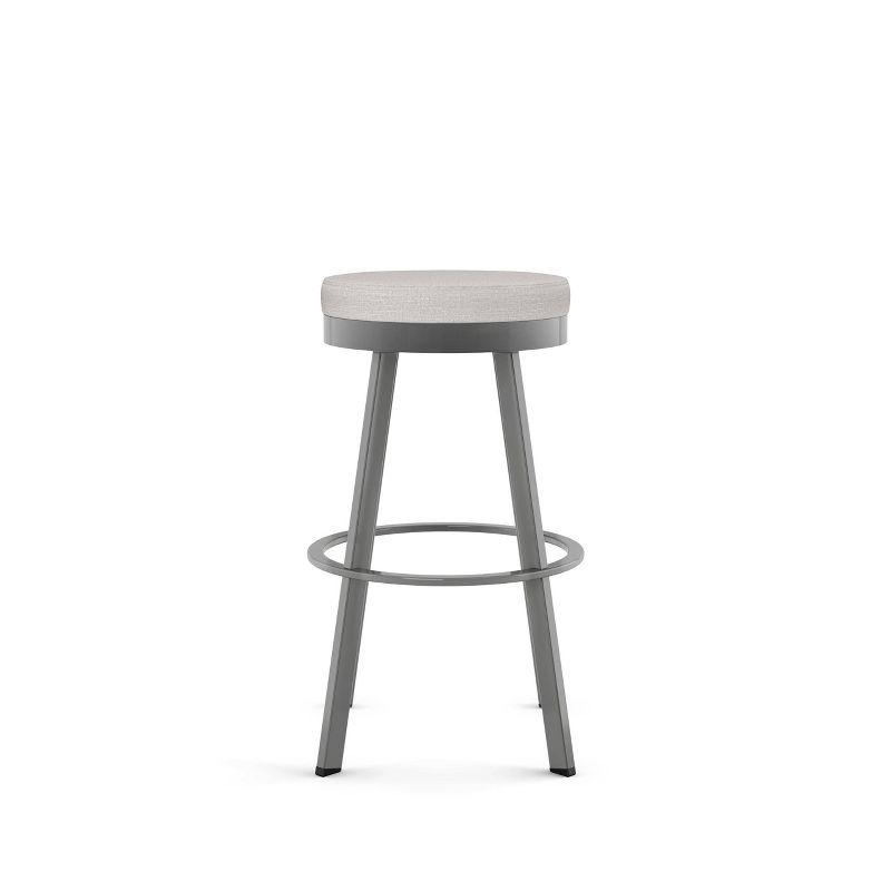 Amisco Swice Upholstered Counter Height Barstool: Polyester, Steel Frame, 26" Seat