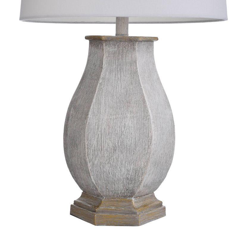 Basilica Table Lamp Blue with White Hardback Shade - StyleCraft: Polyresin, UL Listed, 30" Height