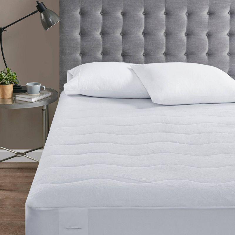 Plush Heated Mattress Pad White - Serta