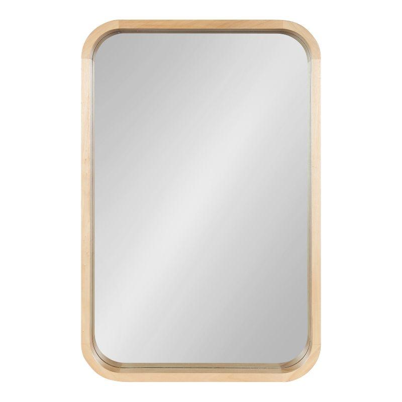 Kate and Laurel Hutton Wood Framed Radius Rectangle Mirror