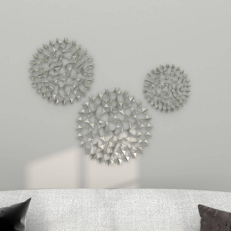 Set of 3 Metal Starburst Wall Decors with Cutout Design - Olivia & May