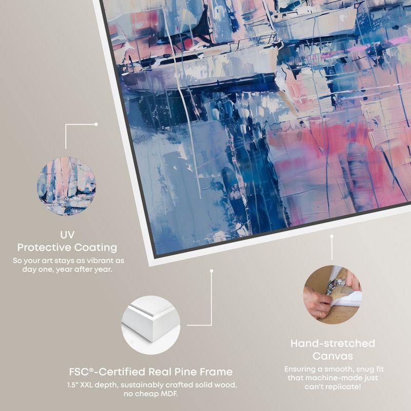 Art Remedy Art Remedy Pastel Sea Breeze Framed Sailing 1 Piece Canvas Wall Art 57710