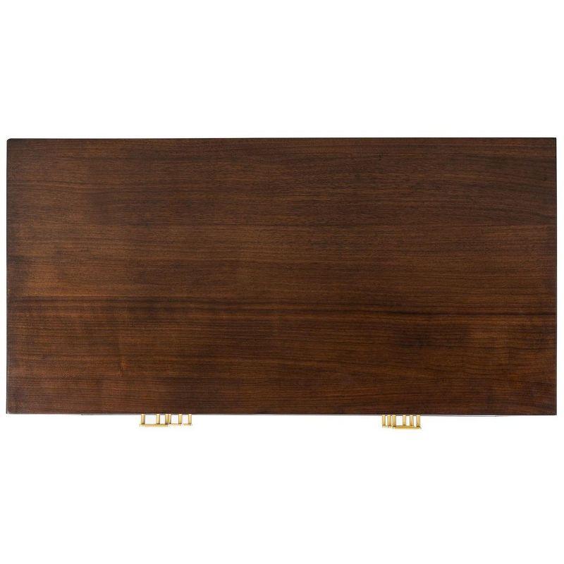 Katia 3 Drawer Chest - Walnut/Gold - Safavieh.