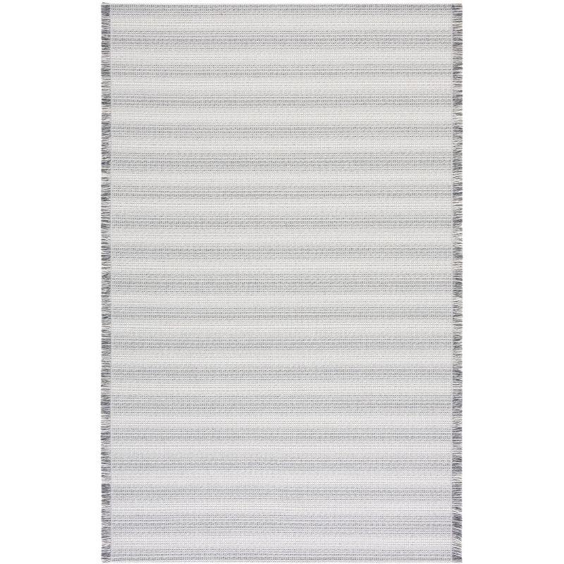 Augustine Ivory and Dark Grey Flat Woven Area Rug