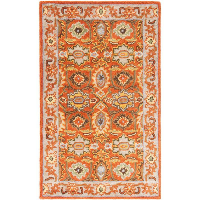 Heritage HG734 Handmade Accent Rug - 3'x5' - Rust/Beige - Safavieh