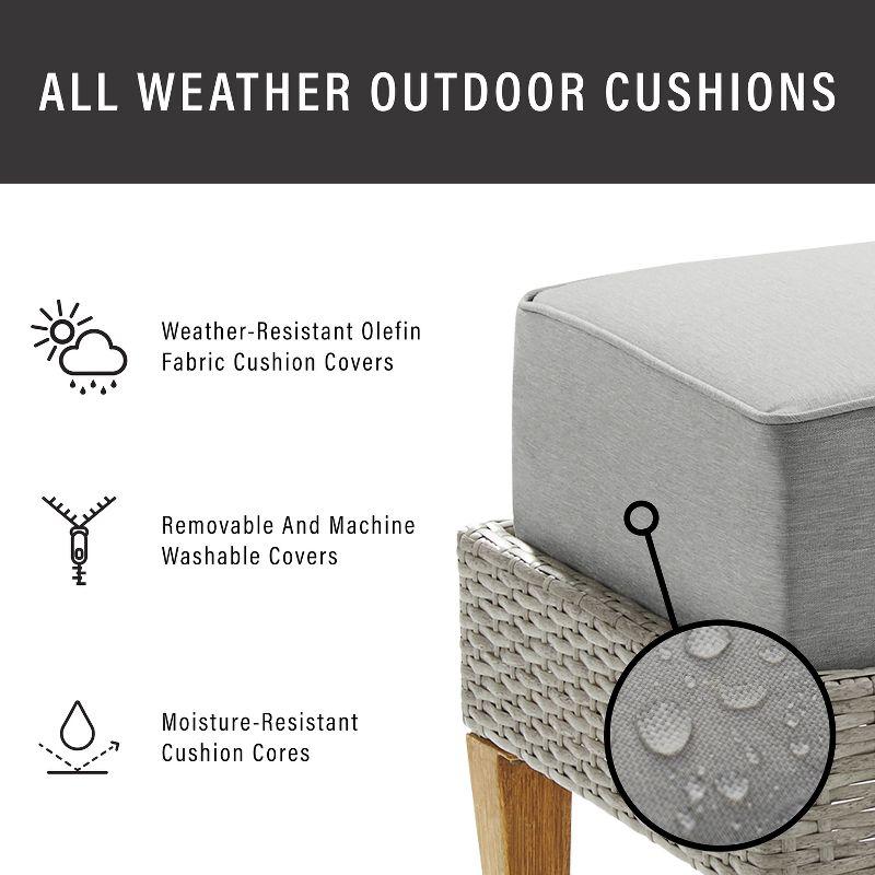 Capella Outdoor Wicker 2 Pc Chair Set Gray/Acorn - Crosley