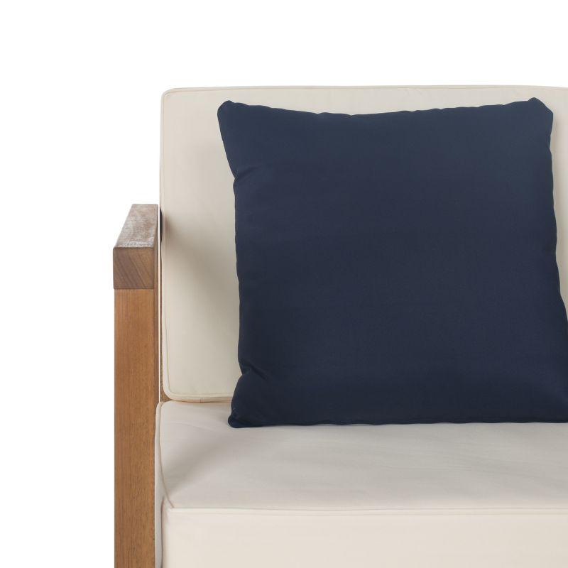 Montez 4 Piece Set - Indoor/Outdoor - PAT7030 - Natural/Beige + Solid Pillow - Safavieh