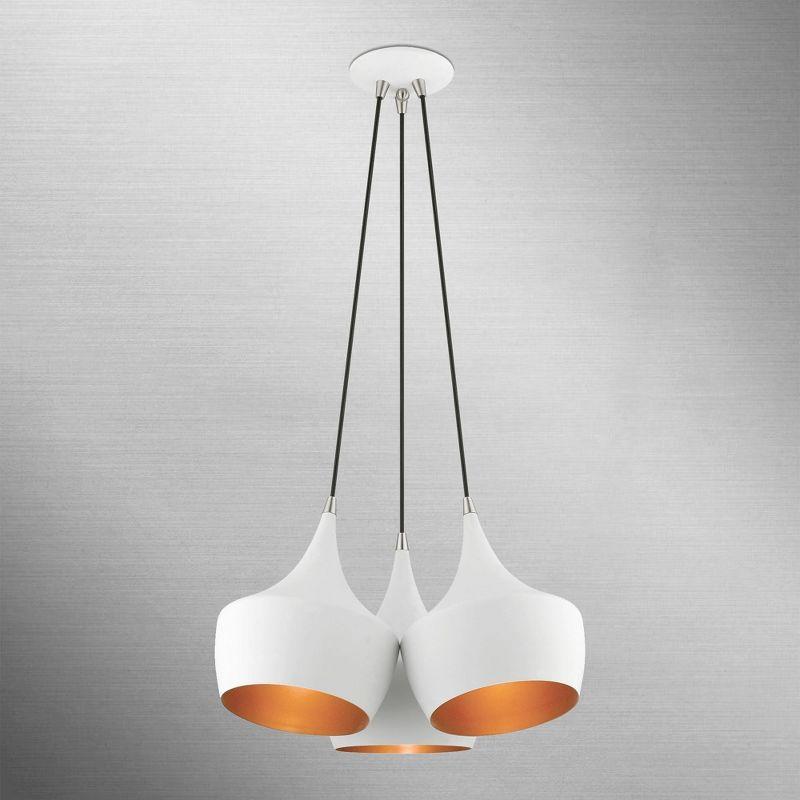 Livex Lighting Waldorf 3 - Light Pendant in  White
