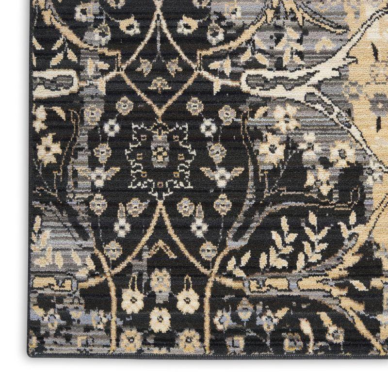 Nourison Majestic MST01 Black/Beige/Gray Indoor Area Rug - 5'6 x 8'