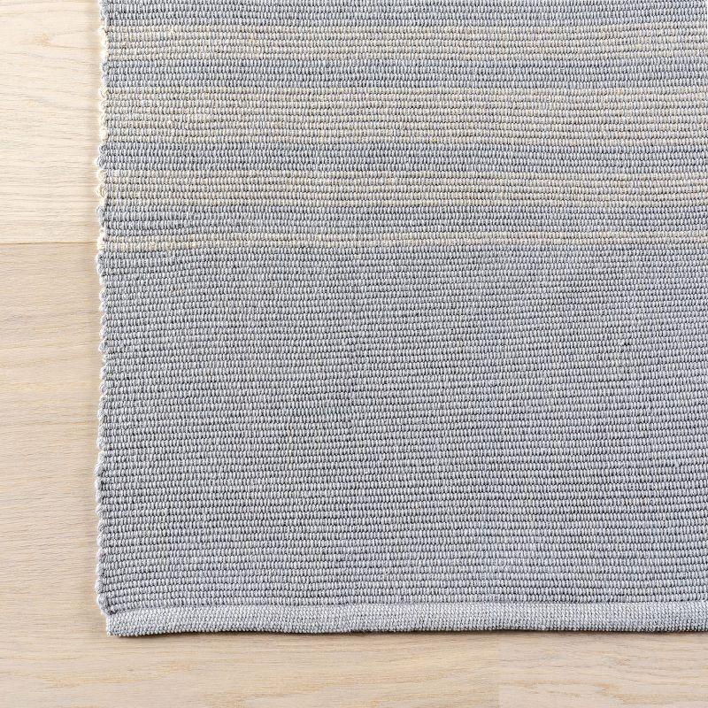 Nuloom Bergamot Striped Cotton Area Rug, Runner 2' 6" x 8', Blue Grey