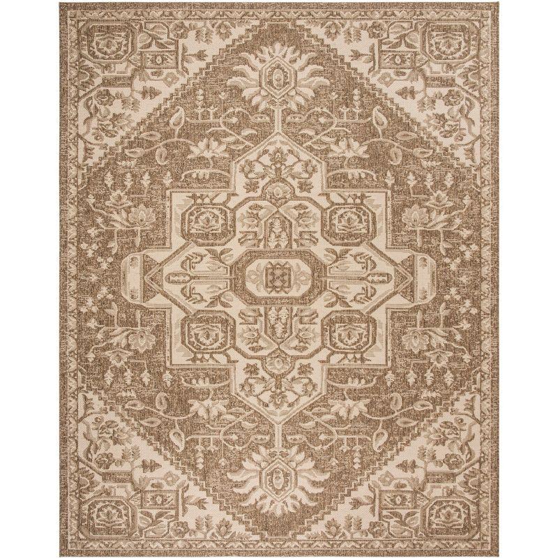Beach House BHS138 Power Loomed Indoor/Outdoor Area Rug - Cream/Beige - 6'7"x9'2" - Safavieh