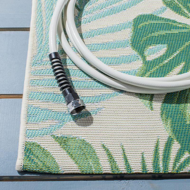 Barbados BAR592 Power Loomed Indoor/Outdoor Area Rug - Green/Teal - 6'6"x9'4" - Safavieh.