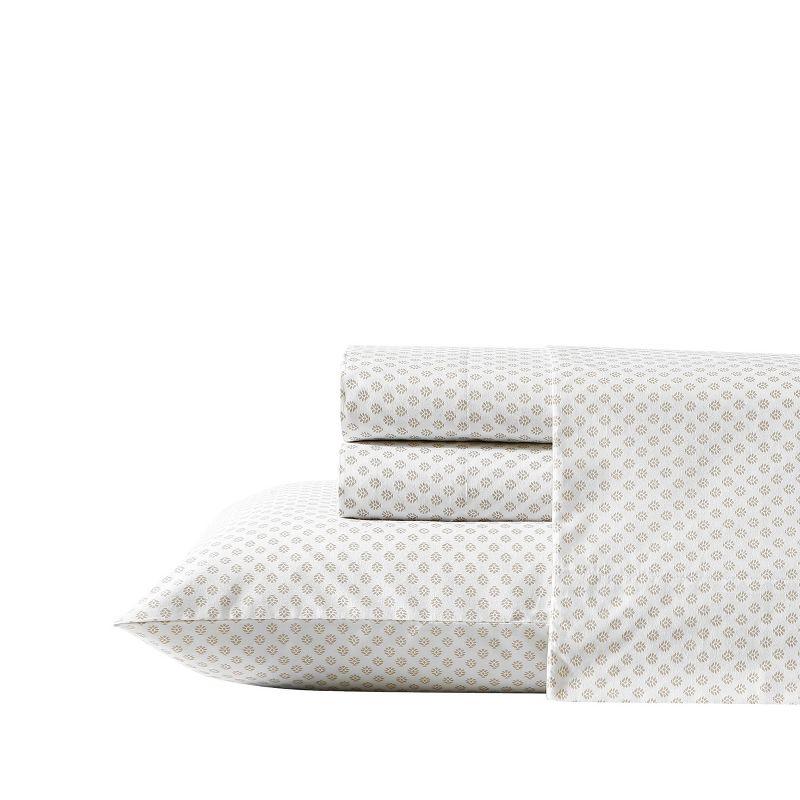 Millstone White Cotton Percale Queen Deep Pocket Sheet Set