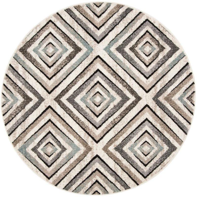 Amsterdam AMS109 Power Loomed Indoor Area Rug - Cream/Beige - 6'7" Round - Safavieh