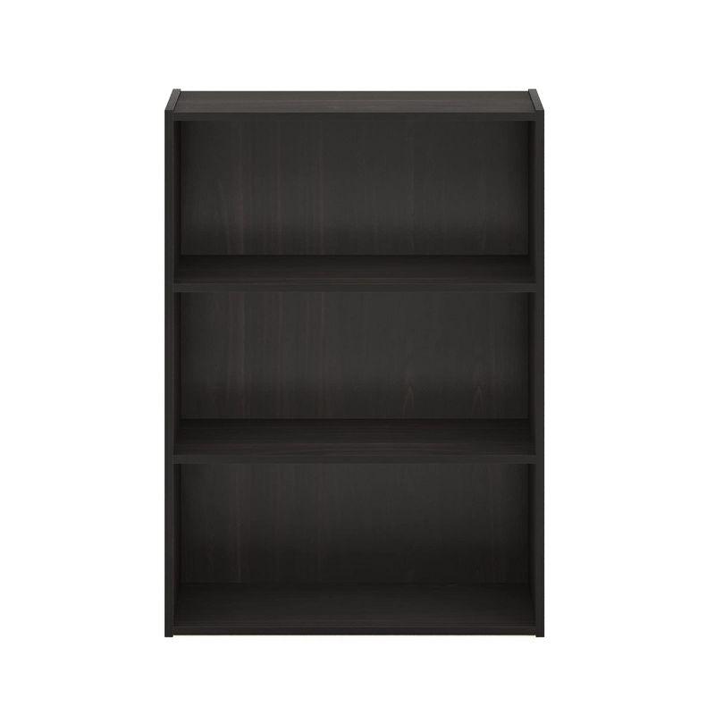 Furinno Easy Assembly 3 Cube Decorative Bookshelf Storage Display Cabinet 3-Tier Multi-functional Open Shelf,Espresso