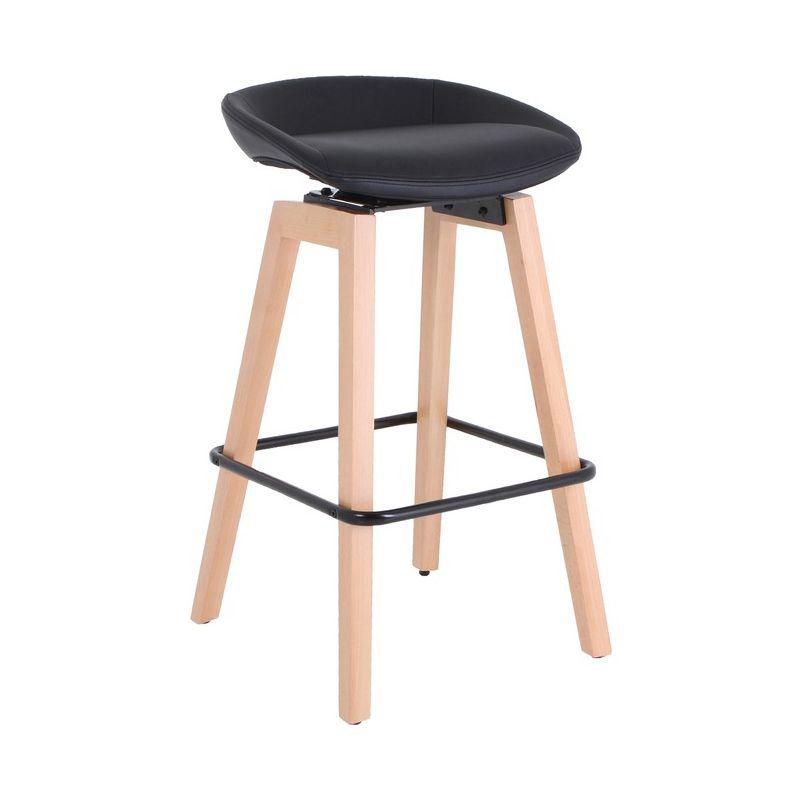 Lorell Modern Low-Back Stool - Low Back - Black