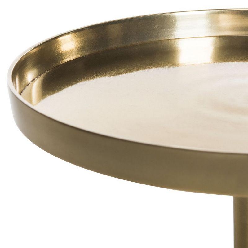 Corvus Round Side Table - FOX5519A - Antique Brass - Safavieh Couture