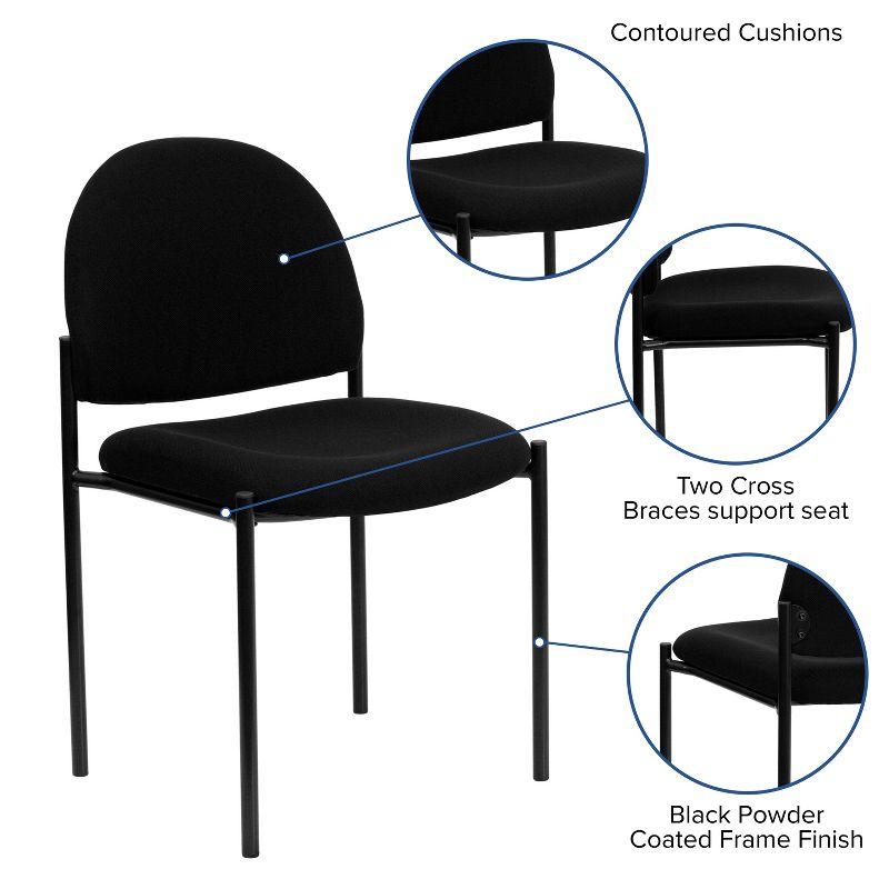 Prather Stackable Steel Ergonomic Side Reception Chair by Flash Furniture