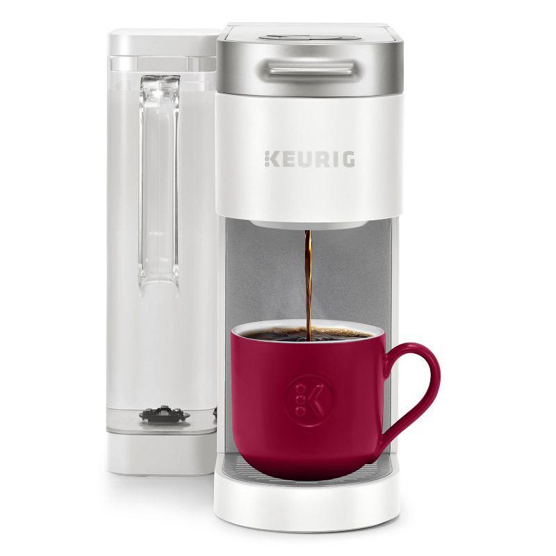 Elevated White Single-Serve Pod Coffee Maker with MultiStream Technology