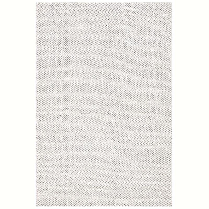 Ivory Flat Woven Handmade Wool 4' x 6' Area Rug