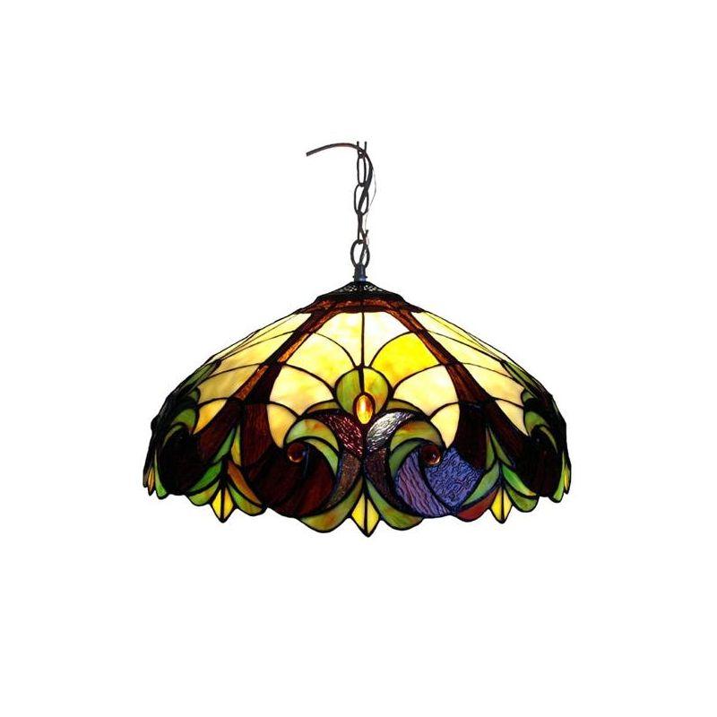 Chloe Lighting Liaison Tiffany-Style 2 Light Victorian Ceiling Pendent 18" Shade