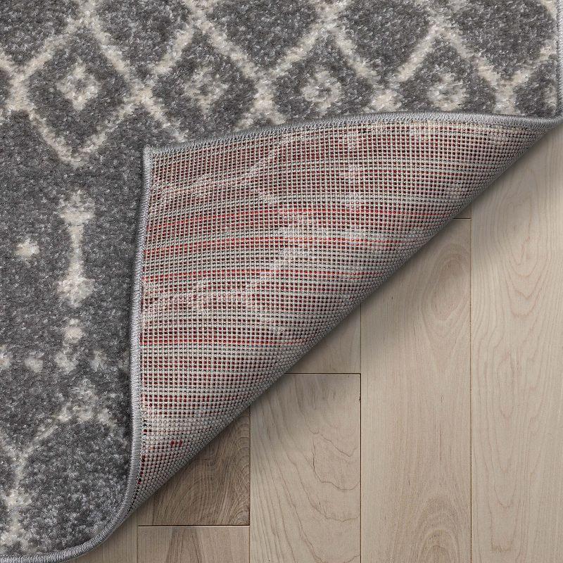 Well Woven Mystic Colette Moroccan Trellis Grey Area Rug