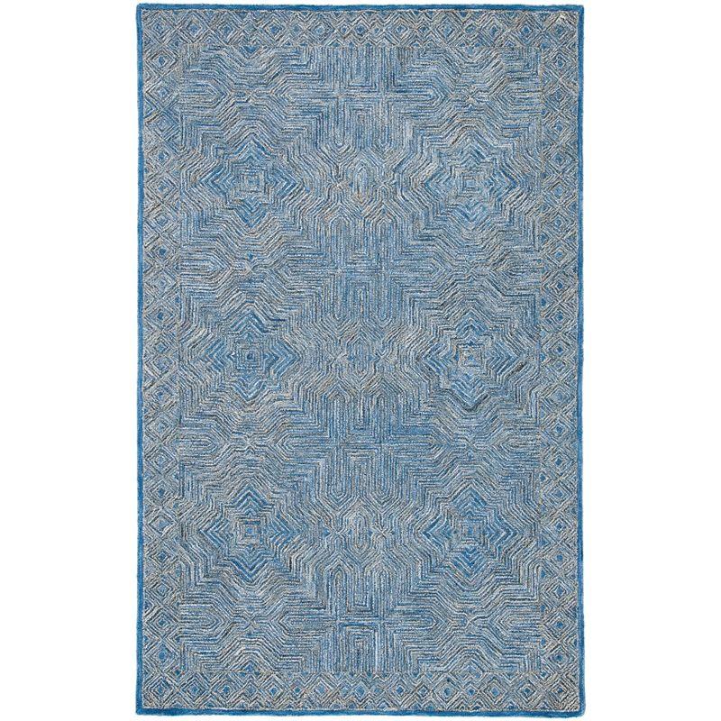 Micro-Loop MLP975 Hand Tufted Area Rug - Blue - 5'x8' - Safavieh.