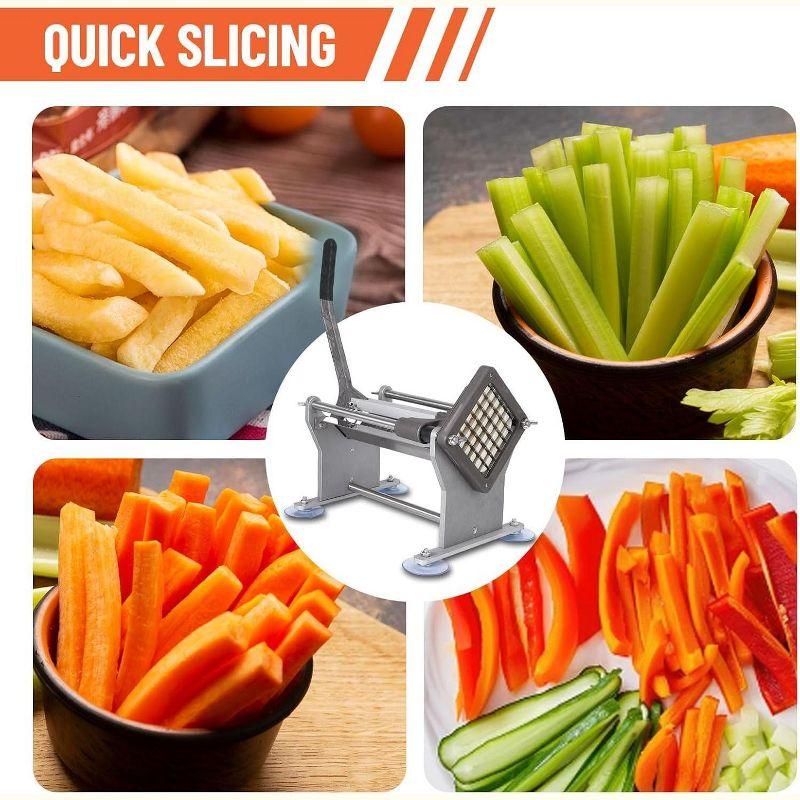 Commercial French Fry Cutter Stainless Steel Potato Slicer With 1/2 Inch Blade