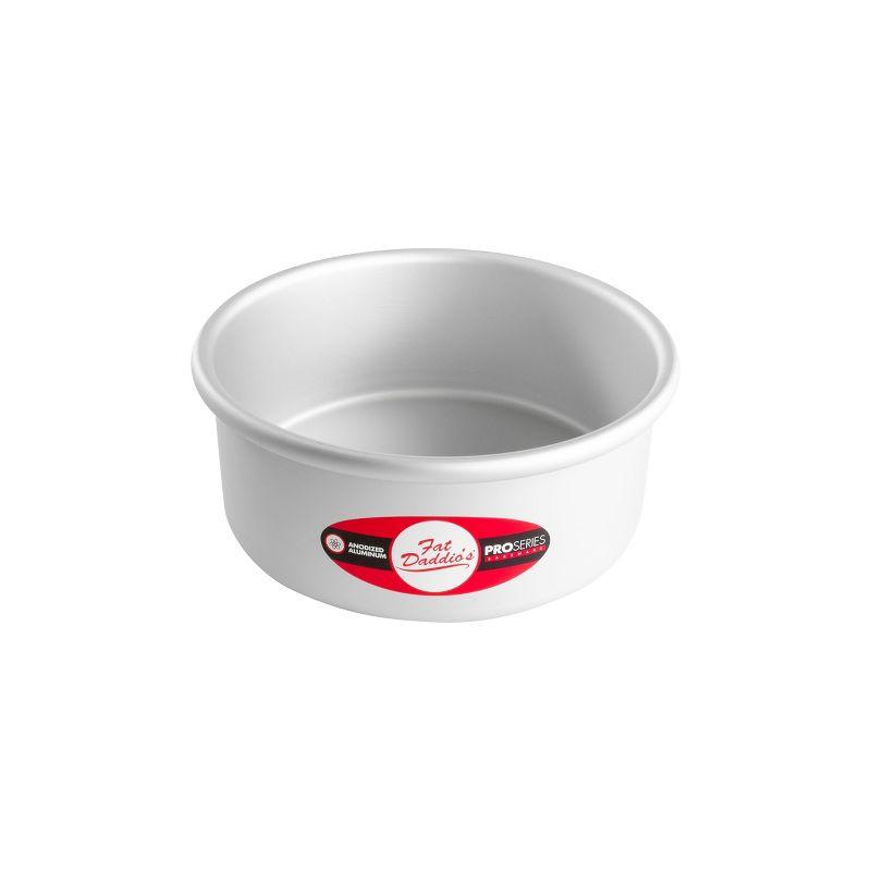 Fat Daddio's PRD-73 Anodized Aluminum Round Cake Pan, 7" x 3", Silver