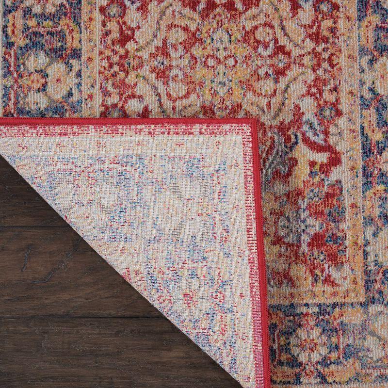 Global Vintage GLB02 Red Area Rug Persian Vintage Floral By Nourison