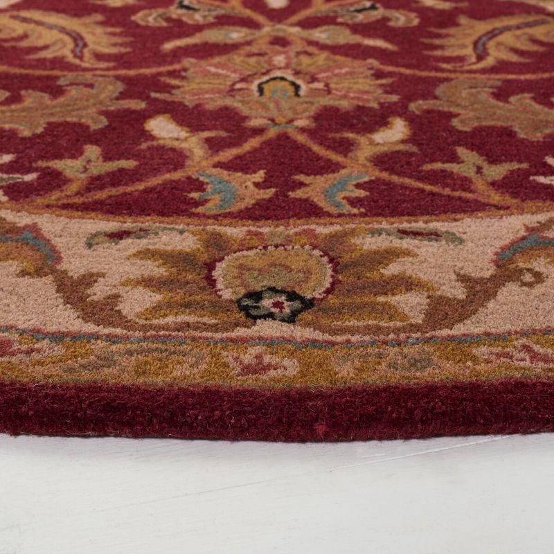 Heritage HG628 Hand Tufted Area Rug - Red/Ivory - 7'6"x9'6" Oval - Safavieh.