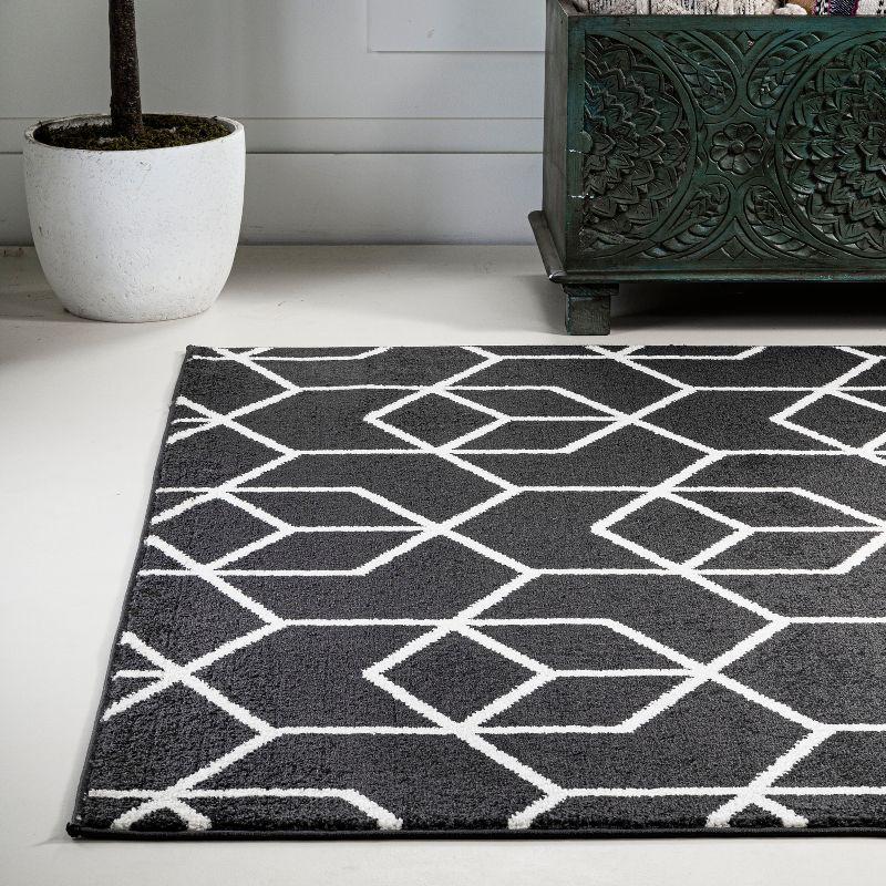 Tumbling Blocks Modern Geometric Area Rug - JONATHAN Y