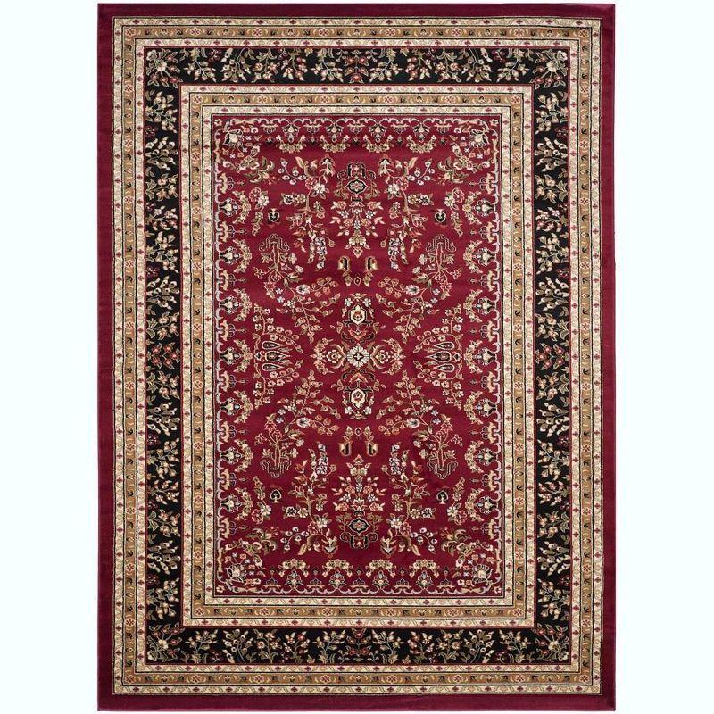 Lyndhurst LNH331 Power Loomed Area Rug - Red/Black - 8'x11' - Safavieh.