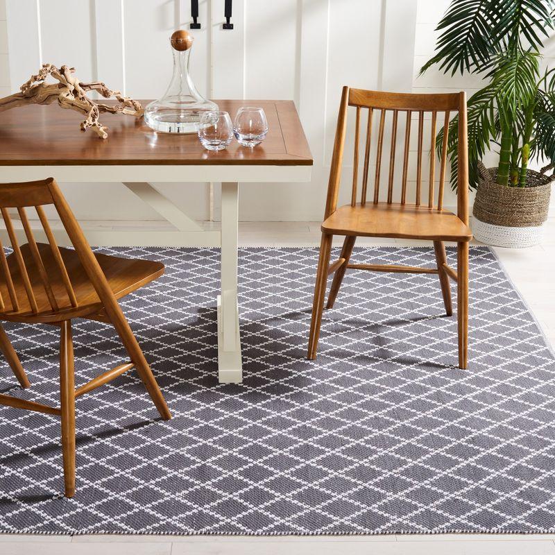 Montauk MTK706 Hand Woven, Flat Weave Indoor Area Rug - Dark Grey/Ivory - 5'x8' - Safavieh