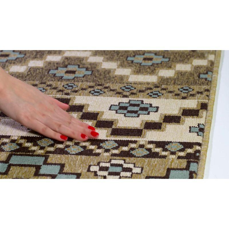 Veranda VER095 Power Loomed Indoor/Outdoor Runner Rug - Grey/Beige - 2'3"x14' - Safavieh.