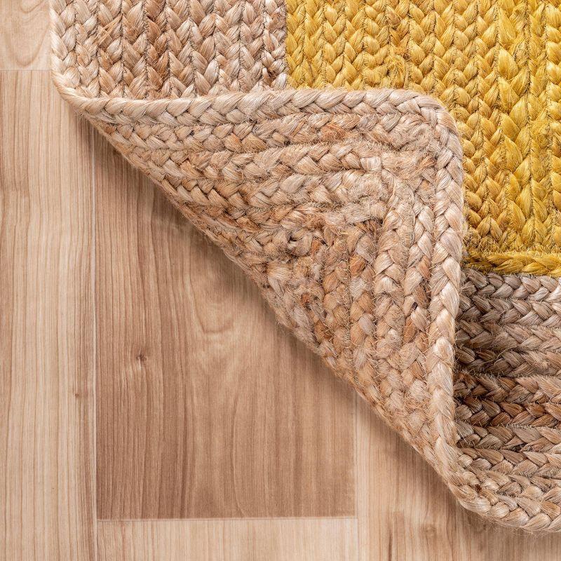 Yellow Solid Loomed Area Rug - (2'x3') - nuLOOM: Modern Jute, Low Pile, Indoor Rectangle Rug, Vacuum & Spot Clean