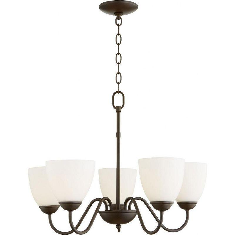 Quorum Lighting 5 - Light Chandelier in  Oiled Bronze