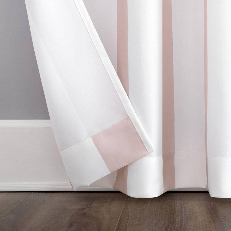 95"x54" Valencia Cabana Striped UV Protectant Room Darkening Grommet Curtains: Indoor/Outdoor - Sun Zero