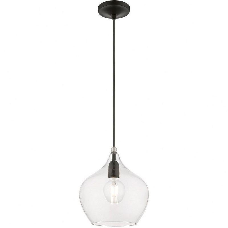 Livex Lighting Aldrich 1 - Light Pendant in  Black/Brushed Nickel