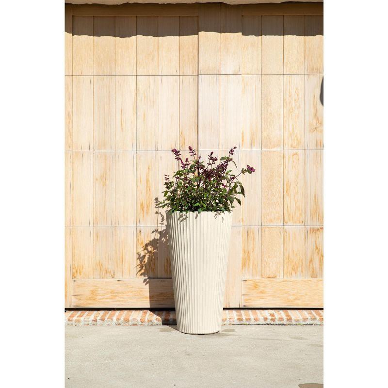 26" Tall Plastic-Stone Planter