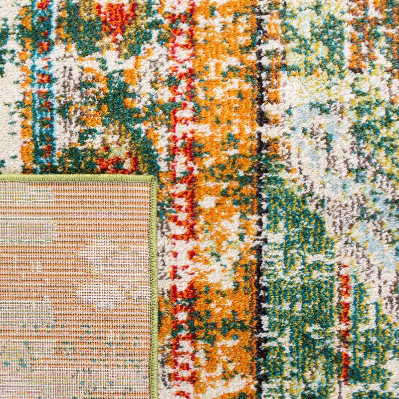 Madison MAD422 Power Loomed Indoor Area Rug - Green/Orange - 5'3"x7'6" - Safavieh